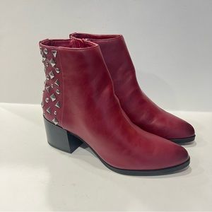 Circus Sam Edelman Jaimee Studded Bedazzled Booties - Size 7.5 - Red